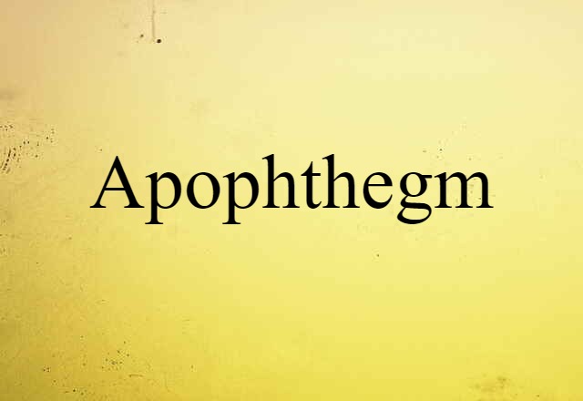 apophthegm