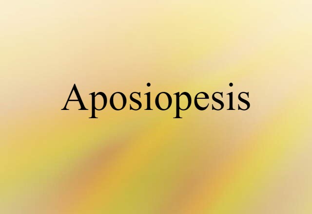 aposiopesis