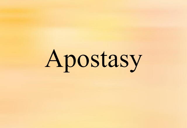 apostasy