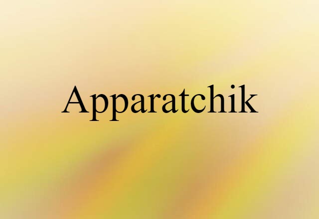 Apparatchik (noun) Definition, Meaning & Examples