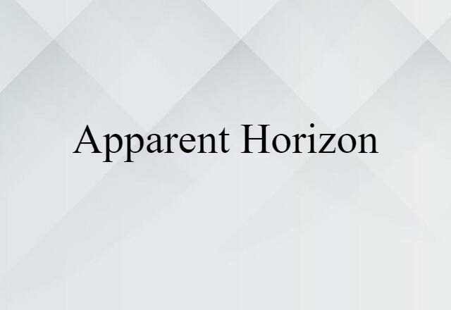 apparent horizon