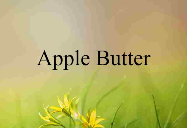 Apple Butter (noun) Definition, Meaning & Examples