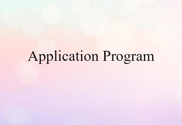 application program