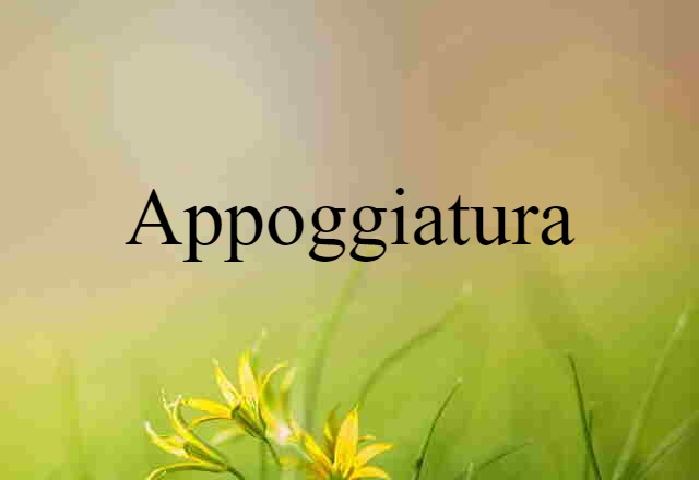 appoggiatura