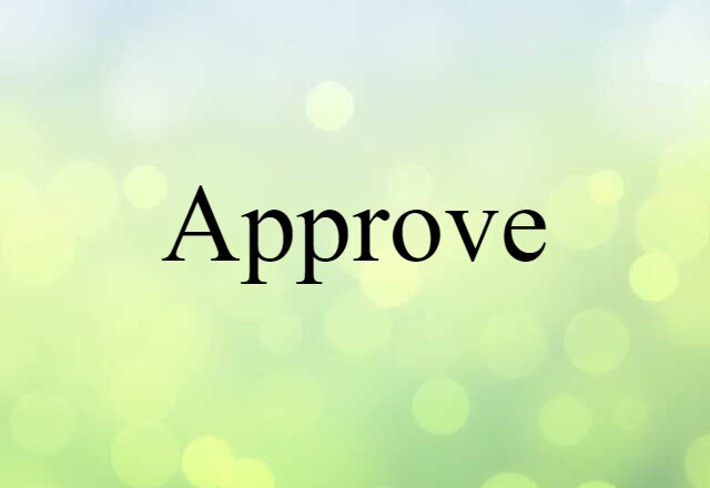 Approve (noun) Definition, Meaning & Examples