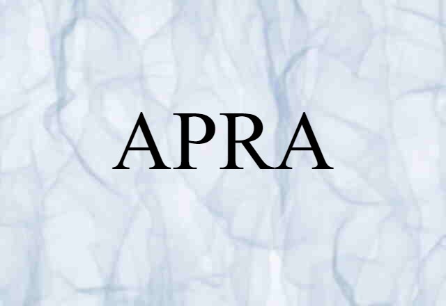 APRA (noun) Definition, Meaning & Examples