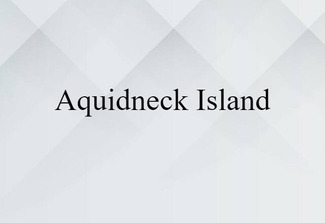 Aquidneck Island