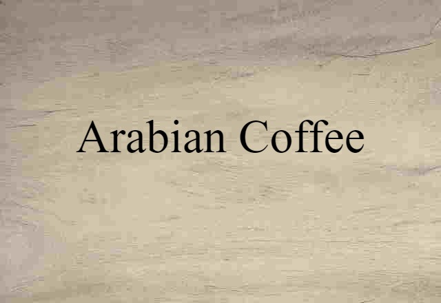 Arabian coffee