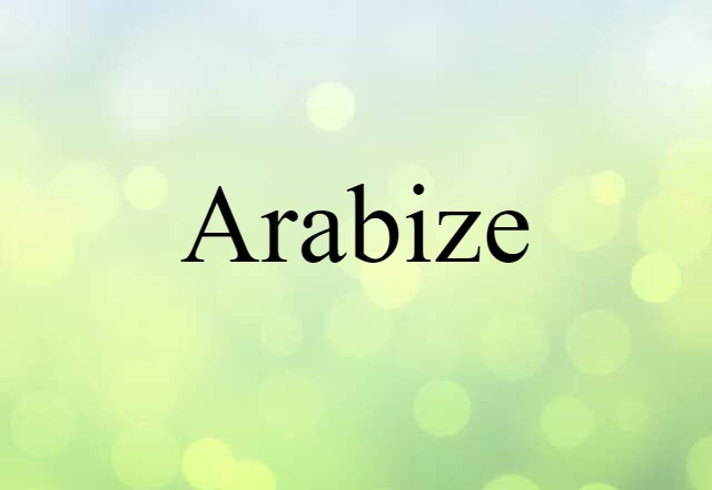 Arabize