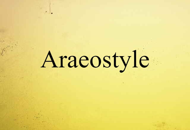 Araeostyle (noun) Definition, Meaning & Examples