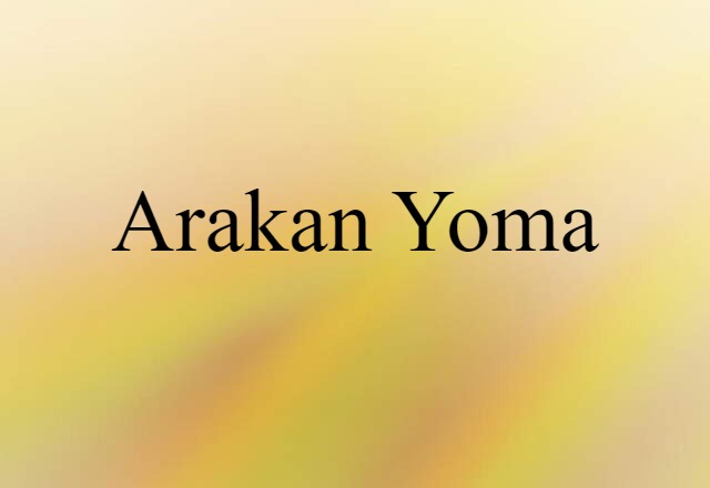 Arakan Yoma