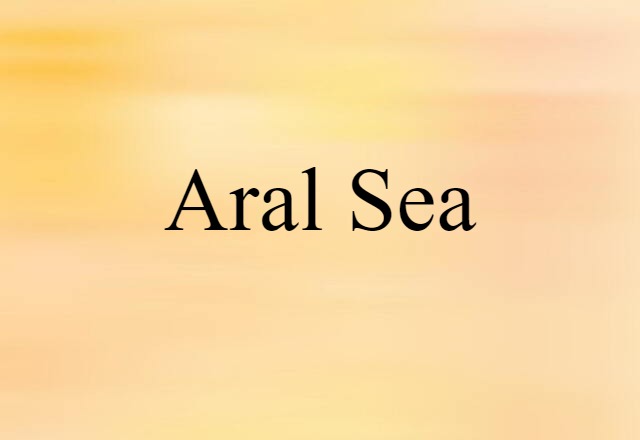 Aral Sea (noun) Definition, Meaning & Examples