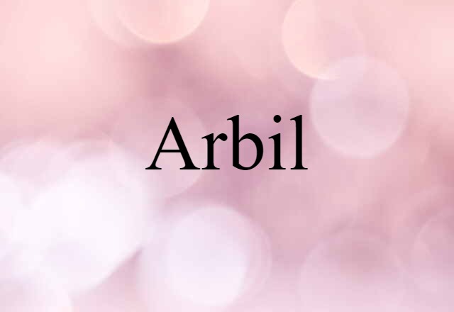 Arbil (noun) Definition, Meaning & Examples