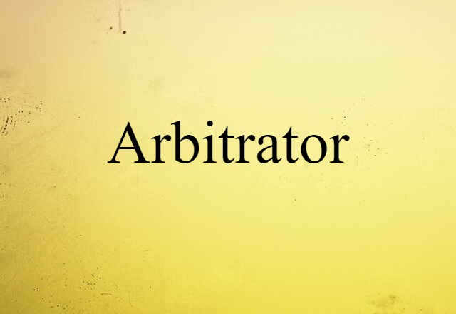 Arbitrator (noun) Definition, Meaning & Examples