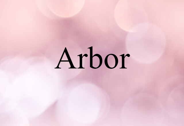 Arbor (noun) Definition, Meaning & Examples