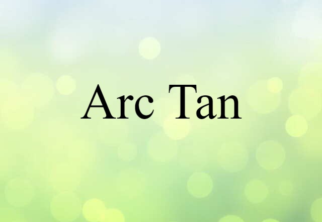 arc tan