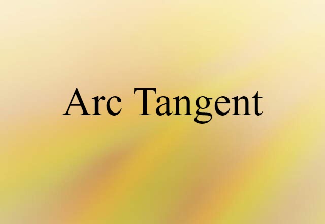 arc tangent