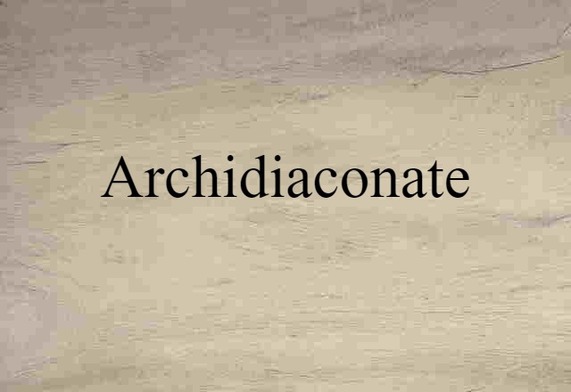 archidiaconate