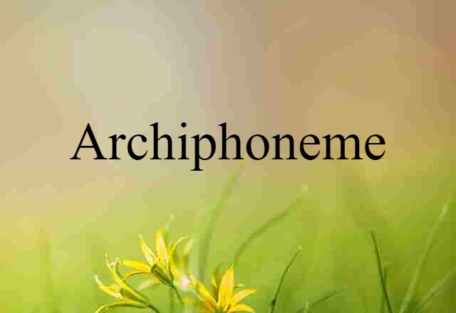 Archiphoneme (noun) Definition, Meaning & Examples