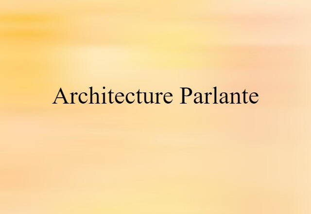 architecture parlante