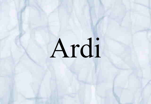 Ardi (noun) Definition, Meaning & Examples