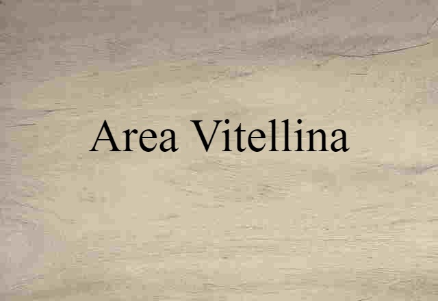 Area Vitellina (noun) Definition, Meaning & Examples