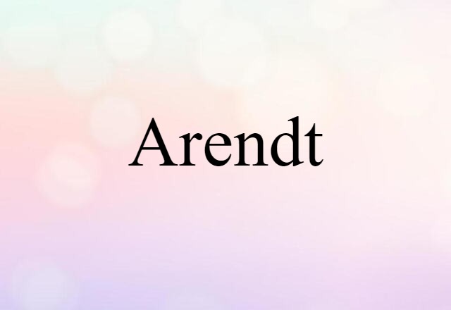 Arendt