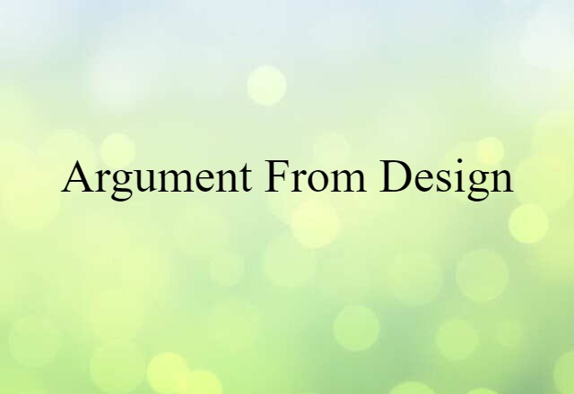 argument from design