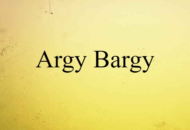 argy-bargy