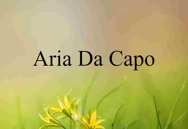 aria da capo