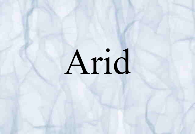 Arid (noun) Definition, Meaning & Examples