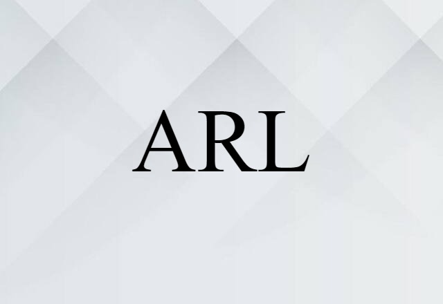 ARL (noun) Definition, Meaning & Examples