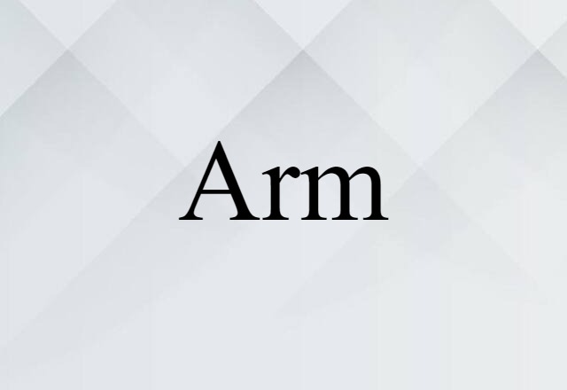 Arm (noun) Definition, Meaning & Examples