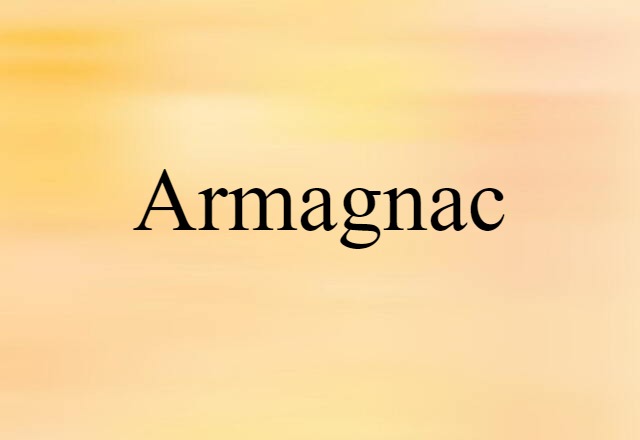 Armagnac (noun) Definition, Meaning & Examples