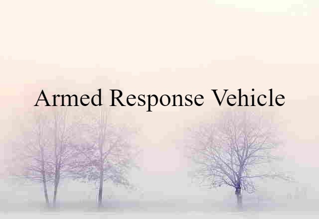 armed response vehicle