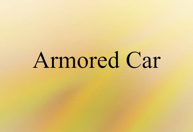 armored car