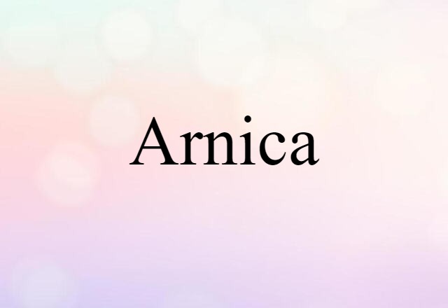 Arnica (noun) Definition, Meaning & Examples