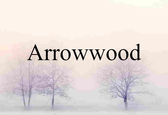 Arrowwood (noun) Definition, Meaning & Examples