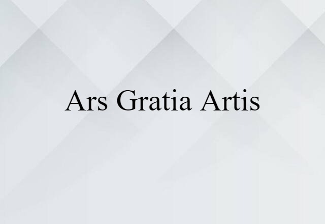 ars gratia artis