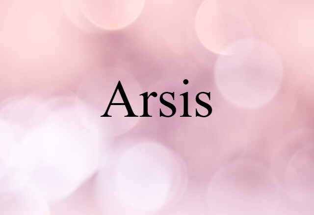 Arsis (noun) Definition, Meaning & Examples