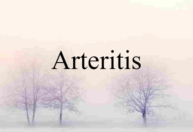 Arteritis (noun) Definition, Meaning & Examples