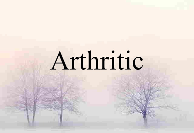 Arthritic (noun) Definition, Meaning & Examples