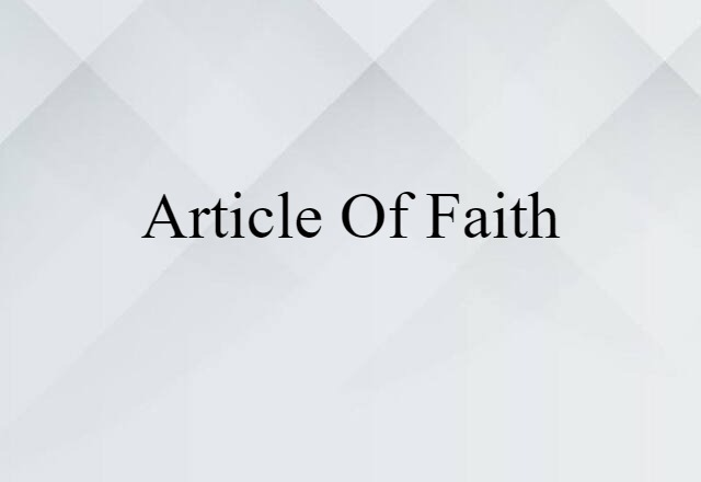 article of faith