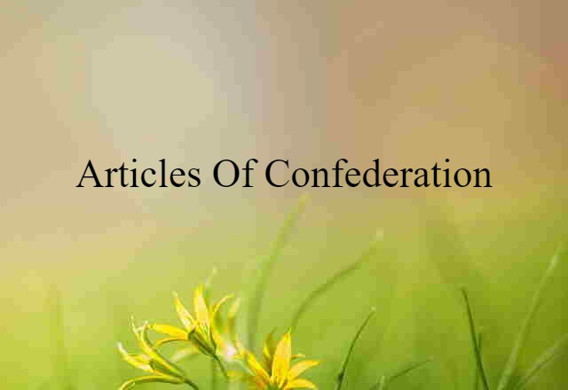 Articles of Confederation