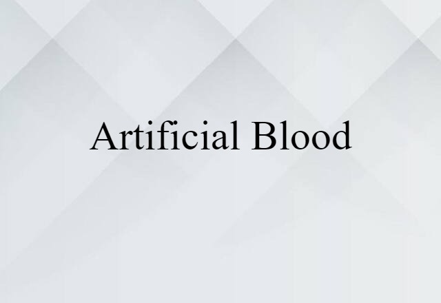 artificial blood