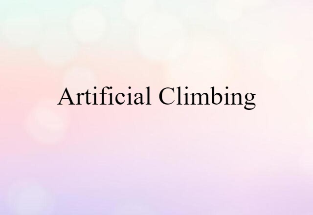 artificial climbing