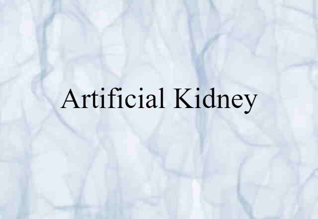 artificial kidney