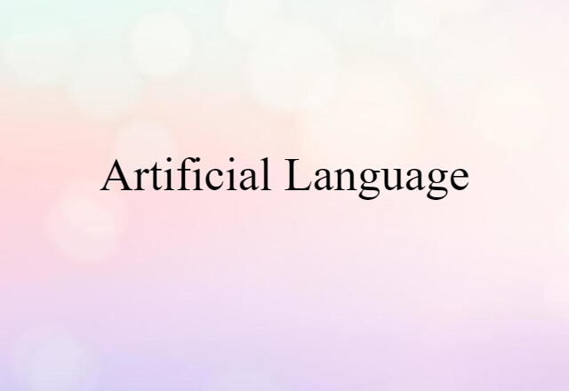 artificial language