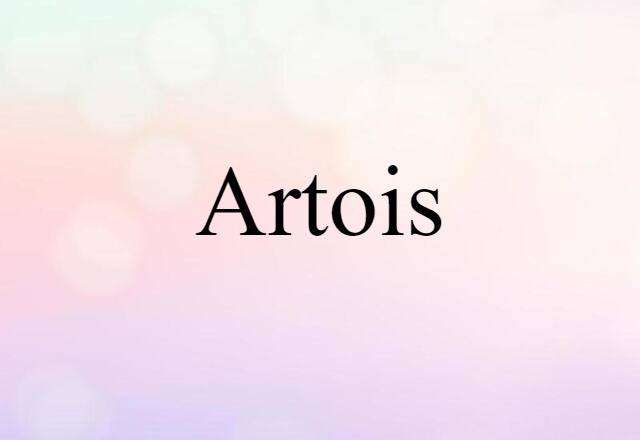 Artois (noun) Definition, Meaning & Examples