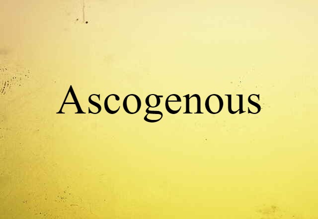 Ascogenous (noun) Definition, Meaning & Examples